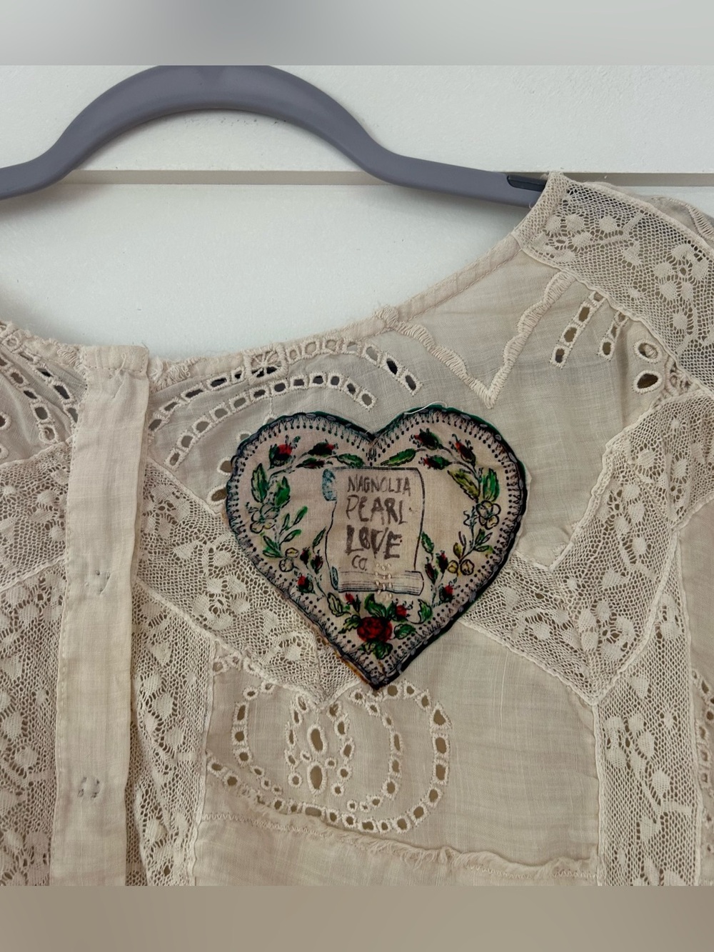 NWT New Magnolia Pearl Eyelet Rafaella Top in Moonlight One Size - Picture 9 of 14